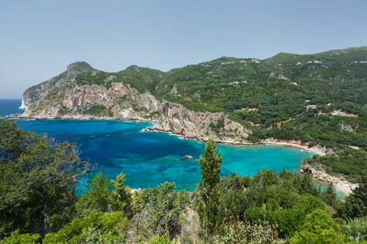 Paleokastritsa coastline, Corfu island, Greece