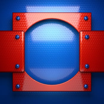 red and blue metal background