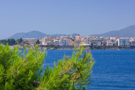 View on the town of Corfu in Greece