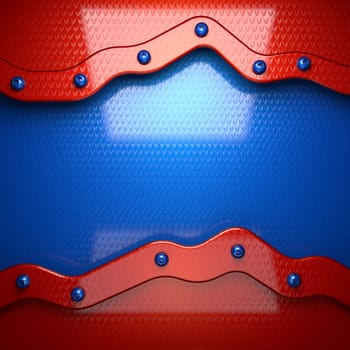 red and blue metal background