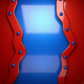 red and blue metal background