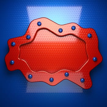 red and blue metal background