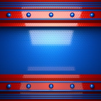 red and blue metal background