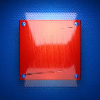 red and blue metal background