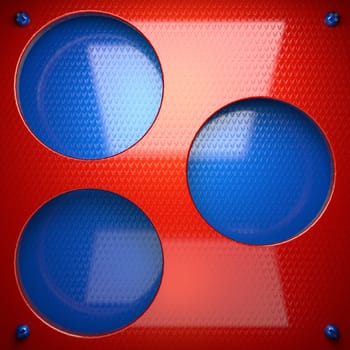 red and blue metal background