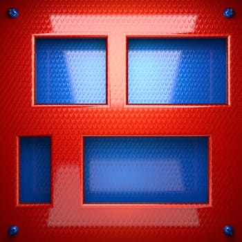 red and blue metal background