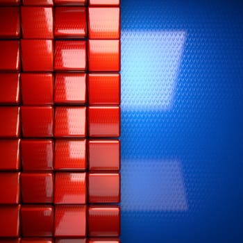 red and blue metal background