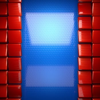 red and blue metal background