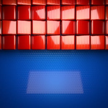 red and blue metal background