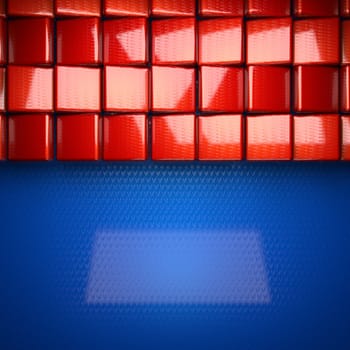 red and blue metal background