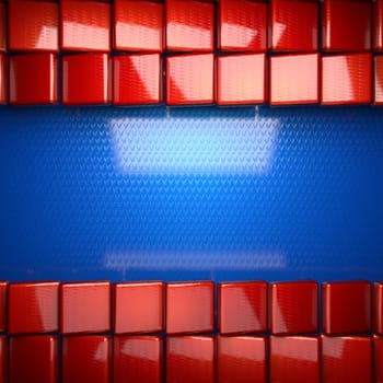 red and blue metal background