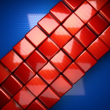 red and blue metal background