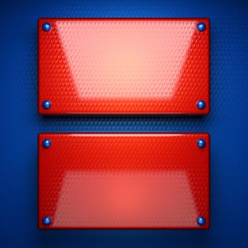 red and blue metal background