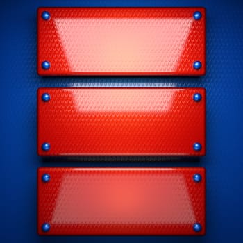 red and blue metal background