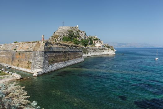 Old Byzantine fortress in Corfu, Greece