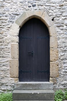 Medieval door at the Kokorin Castle, Czech Republic.