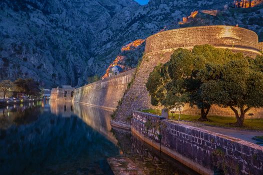 UNESCO world heritage site. The ancient Venetian fortifications of Kotor