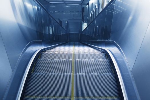 escalator of the subway station,in Beijing
