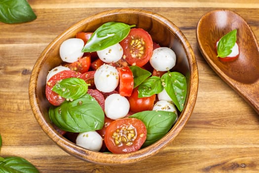 Caprese salad. Viewed from above