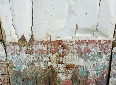 Grunge wall  with peeling paint close up photo, nice texture or background for your projects