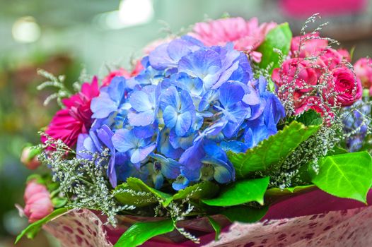 close up of beautiful wedding bouquet