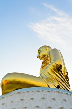 Phra Phuttha Kitti Siri Chai, Large golden buddha statue on the Thongchai mountain at Ban Krut in Prachuap Khiri Khan Province of Thailand
