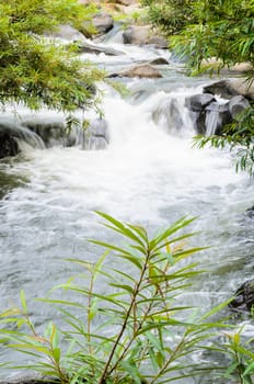 Kaeng Som Maw, Small waterfall at tropical forests in Ratchaburi Province of Thailand.
