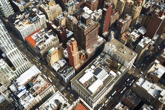 Cityscape view of Manhattan from Empire State Building, New York City, USA