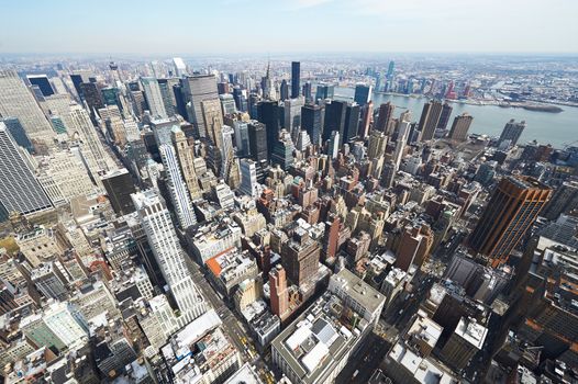 Cityscape view of Manhattan from Empire State Building, New York City, USA