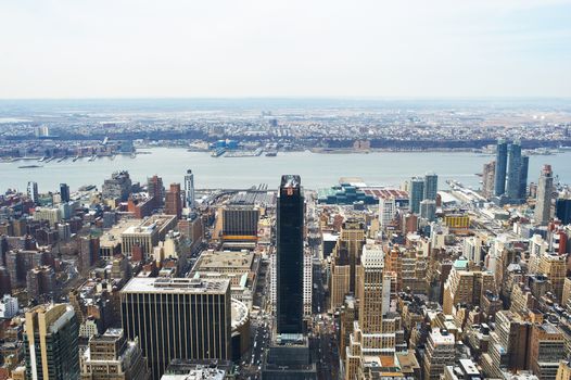 Cityscape view of Manhattan from Empire State Building, New York City, USA