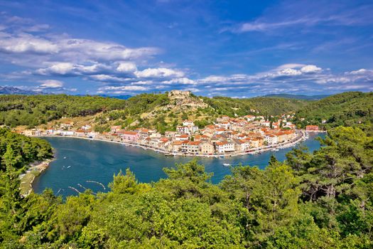 Novigrad Dalmatinsky bay nature view, Dalmatia, Croatia