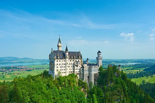 The castle of Neuschwanstein in Bavaria, Germany.