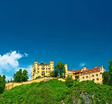 The castle of Hohenschwangau in Bavaria, Germany.