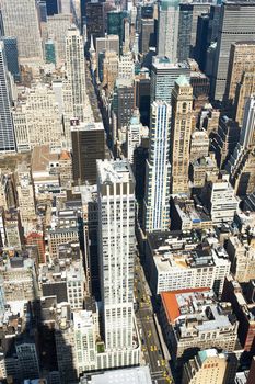 Cityscape view of Manhattan from Empire State Building, New York City, USA