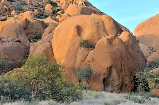 Rock formation at Spitzkoppe near Usakos in Namibia 
