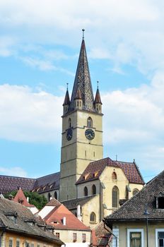 sibiu city romania Parochial Evangelical Church landmark architecture