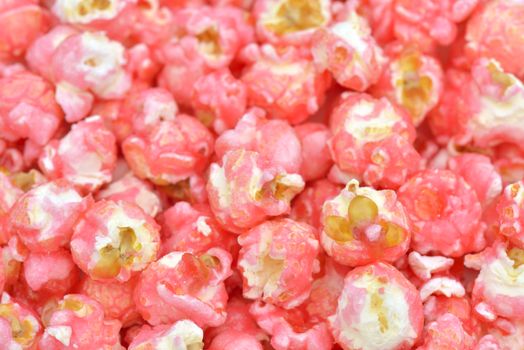 Close-up of pink popcorn to use as background
