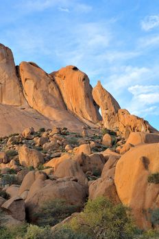 Rock formation at Spitzkoppe near Usakos in Namibia 
