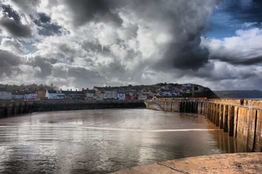 Watchet harbour somerset