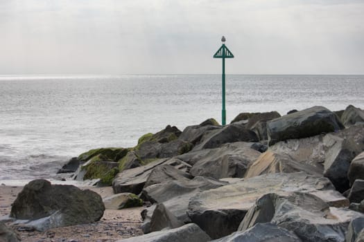 pile of large rocks acting as sea defences