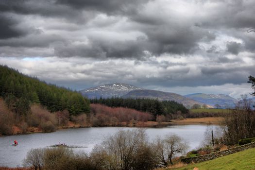 cadair idris mountain range in snowdonia