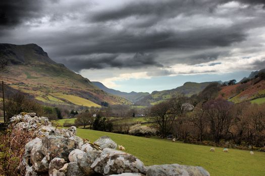 cadair idris mountain range in snowdonia