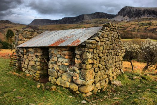 cadair idris mountain range in snowdonia