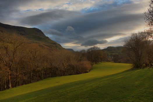 cadair idris mountain range in snowdonia