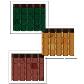 Pattern of tiles. Three samples of colors.