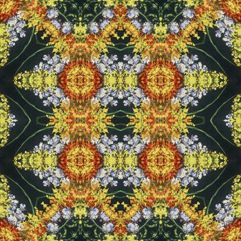Seamless background, artistic abstract colorful floral pattern, hand-draw oil painting