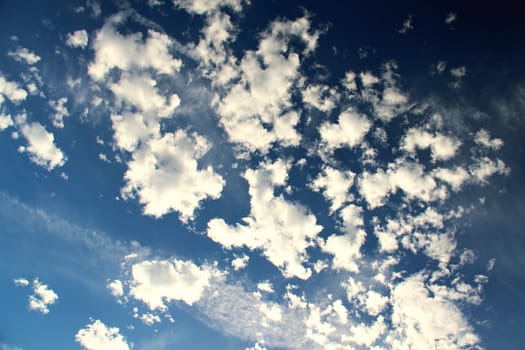 Photo of White Clouds on the Blue Sky made in the late Summer time in Spain, 2013