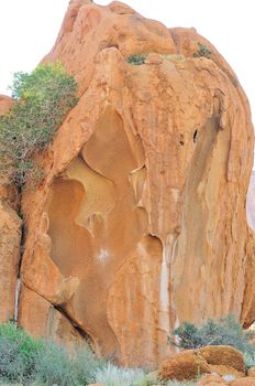 Rock formation at Spitzkoppe near Usakos in Namibia 
