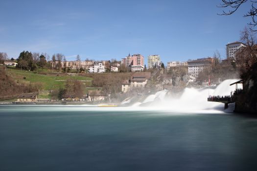 Rhine Falls in Neuhausen, near Schaffhausen in Switzerland 