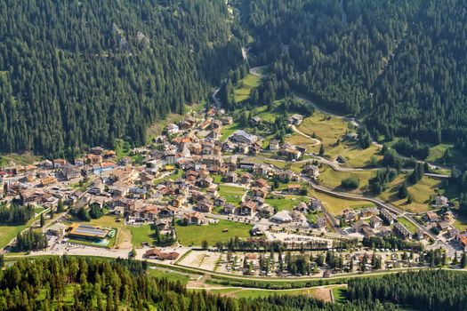 Canazei Village in Fassa valley, Trentino, Italy